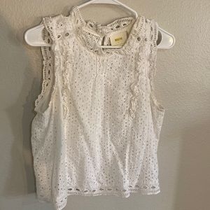 Maeve eyelet cropped top from Anthropologie